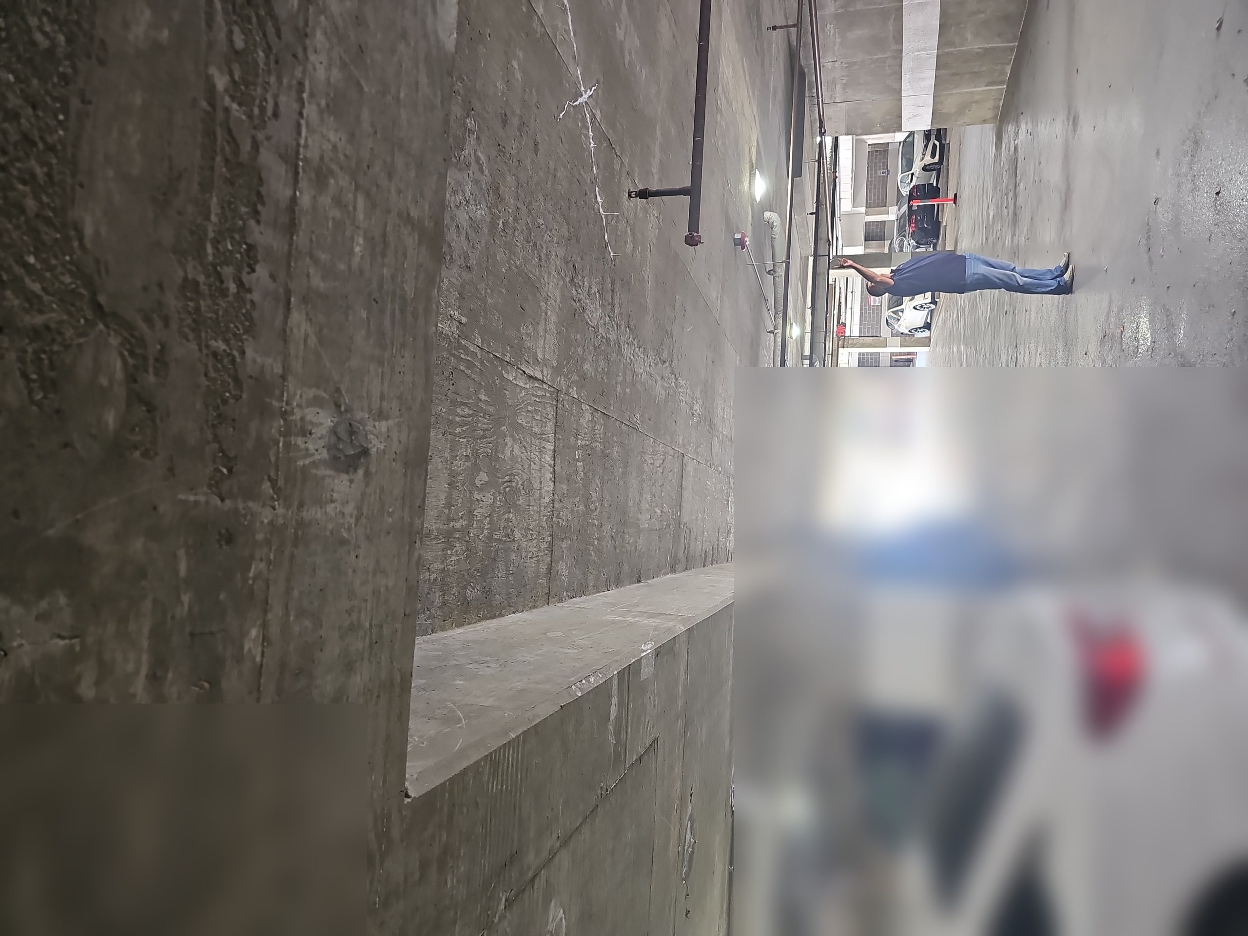 Door reader installation in building corridor